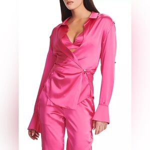 SER.O.YA Raines Silk Shirt - Fuchsia / XS